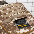 Мужской рюкзак тактический Army PUBG Battlegrounds 30л, универсальный Brown Pixel - изображение 2
