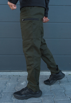 Утеплённые тактические штаны на флисе M хаки - изображение 3