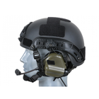 Активні навушники Earmor M32H для стрільби, тактичні, захисні з кріпленням на шолом та мікрофоном Зелені - зображення 6