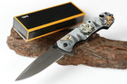 Нож складной Туристический со стеклобоем и стропорезом FA18 Wolf - изображение 1