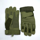 Перчатки тактические военные уличные М 20см зеленый - изображение 8