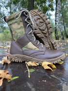 Берці осінні полегшені, взуття для військових KROK BО1, 43 розмір, коричневі, 01.43 - зображення 4