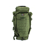 Рюкзак тактический армейский с отделением для оружия 9.11 для охоты и рыбалки хаки зеленый 70 л - изображение 6