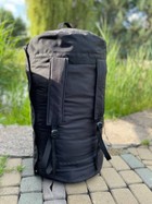 Сумка баул-рюкзак влагозащитный тактический армейский военный 120 л черный - изображение 4