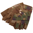 Плотные тактические перчатки армейские с открытыми пальцами на липучке для рыбалки охоты PRO TACTICAL камуфляжные АН8808 размер XL - изображение 6