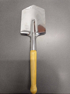 Лопата саперна нержавійка з дерев'яною ручкою - зображення 1