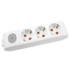 Колодка 3 гнізда з заземленням і кнопкою Viko Multi-let