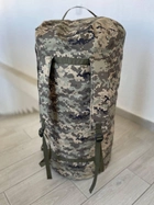 Сумка баул-рюкзак вологозахисний тактичний армійський військовий 120л 82*42 см Піксель - зображення 6