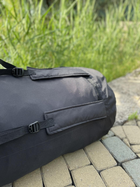 Баул сумка рюкзак туристический 120 л размер 82*42 см чёрный цвет с внутренним прорезиновым шаром чёрный цвет - изображение 8