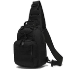 Рюкзак сумка через плечо мужская тактическая A74 черная - изображение 1