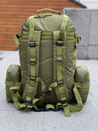 Рюкзак тактичний з підсумками Eagle B09 55 літр Green Olive - зображення 2