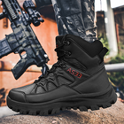 Черевики тактичні Lesko GZ706 Black р.45 спецвзуття чоловіче демісезонне на шнурівці - зображення 8