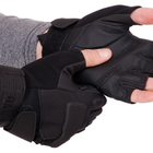 Защитные тактические военные перчатки без пальцев для охоты рыбалки BLACKHAWK черные АН4380 размер XL - изображение 3