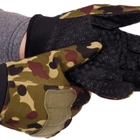 Защитные тактические военные перчатки без пальцев для охоты рыбалки PRO TACTICAL камуфляжные АН8791 размер L - изображение 3