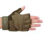 Защитные тактические военные перчатки без пальцев для охоты рыбалки BLACKHAWK оливковые АН4380 размер XL - изображение 5