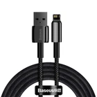 Кабель Baseus Tungsten Gold Fast Charging Data cabel USB to iP 2.4A 2m (CALWJ-A01) Black