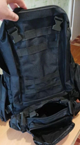 Рюкзак тактический 4 в 1 45л штурмовой армейский - Городской туристический Черный - изображение 4