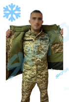 Куртка бушлат зимовий військовий, бушлат зимовий куртка військова піксель ЗСУ, розмір 58, Bounce HS-RD-0058 - зображення 3