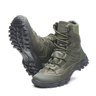 Берцы зимние ботинки тактические мужские, черевики тактичні чоловічі берці зимові, натуральна шкіра, размер 43, Bounce ar. DF-CEN-3143, цвет хаки - изображение 3