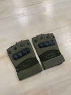 Тактичні рукавички безпалі захисні L Олива - зображення 4