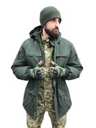 Тактична куртка хакі зсу чоловіча, зимова утеплена з капюшоном Розмір 48-50 зріст 167-179 - зображення 4