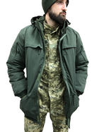 Тактична куртка хакі зсу чоловіча, зимова утеплена з капюшоном Розмір 48-50 зріст 167-179 - зображення 6
