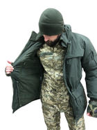 Тактична куртка хакі зсу чоловіча, зимова утеплена з капюшоном Розмір 48-50 зріст 167-179 - зображення 10
