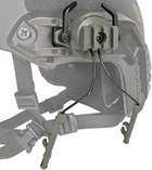 Крепление адаптер на шлем для активных наушников зажимное хаки - изображение 3