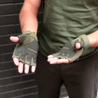 Тактические перчатки Combat Tac беспалые военные Хаки XXL - изображение 2