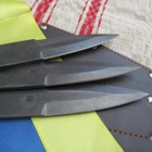 Набір ножів метальний "Пелюстка" ручної роботи з чохлом. - зображення 4