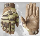 Рукавички тактичні військово-армійські PROTECTOR із захистом кісточок кулака та прогумованою долонею, бойові M Multicam BMM39770 - зображення 1