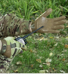 Рукавички тактичні військово-армійські PROTECTOR із захистом кісточок кулака та прогумованою долонею, бойові XL Multicam BMM39770-2 - зображення 5