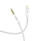 Кабель перехідник Lightning на 3,5 mini Mini-Jack (AUX) HOCO Digital Audio Conversion Cable (1м, ЦАП). White