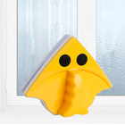 Магнитная щетка для мытья окон с двух сторон MHZ Glass Wiper D-7198 Желтая