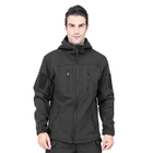 Тактическая куртка Lesko A013 2XL Black водонепроницаемая камуфляжная одежда для тренировок - изображение 2