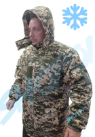 Куртка бушлат зимовий військовий, бушлат зимовий куртка військова піксель ЗСУ, розмір 54, Bounce OS-JI-0054 - зображення 1