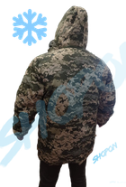 Куртка бушлат зимний военный, бушлат зимовий куртка військова піксель ЗСУ, розмір 58, Bounce OS-JI-0058 - изображение 3