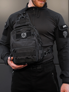 Тактическая нагрудная сумка BEZET 6215 Черная (2000134562472) - изображение 1