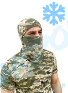 Балаклава зимняя флис тактическая цвет пиксель, зимова балаклава тактична з флісу, піксель, універсальній розмір, Bounce CD-HP-2132 - изображение 1
