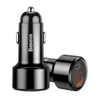 Адаптер автомобильный BASEUS Magic Series PPS with digital display 1USB/1Type-C 6A QC4.0/PD Black