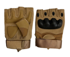 Тактические перчатки Partizan без пальцев Gloves HF 1 цвет койот - изображение 1