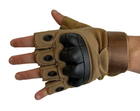Тактические перчатки Partizan без пальцев Gloves HF 1 цвет койот - изображение 2