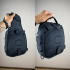Тактическая черная сумка барсетка слинг нагрудная сумка TACTIC XL black - изображение 6