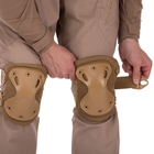 Прочные тактические наколенники и налокотники комплект защиты для коленей и локтей PRO TACTICAL хаки АНZK-16 - изображение 4