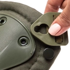 Прочные тактические наколенники и налокотники комплект защиты для коленей и локтей PRO TACTICAL оливковые АН7495 - изображение 9