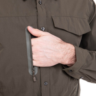 Мужская тактическая военная рубашка оливковая с длинным рукавом Pro Tactical непромокаемая Полиэстер Оливковая (7188) XL - изображение 8