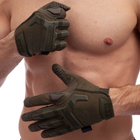 Тактические перчатки военные с закрытыми пальцами и накладками Механикс MECHANIX MPACT Оливковый (BC-5622) М - изображение 5
