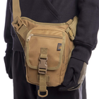 Тактическая сумка на бедро SILVER KNIGHT Военная 25 х 18 см Нейлон Оксфорд 900D Хаки (TY-9001) - изображение 7