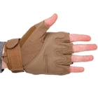 Защитные тактические перчатки без пальцев Военные перчатки открытые TACTICAL Полиэстер Кожзам (BC-8805) XL - изображение 3