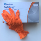 Перчатки нитриловые неопудренные оранжевый, размер S (100 шт/уп) Medicom 5г. - изображение 1